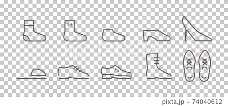 10 icon set (footwear) 74040612