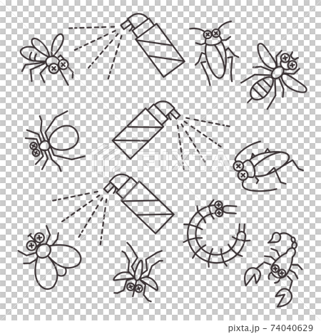 Pest control icon set 74040629