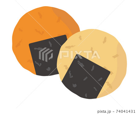 煎餅のベクターイラスト　和菓子 74041431
