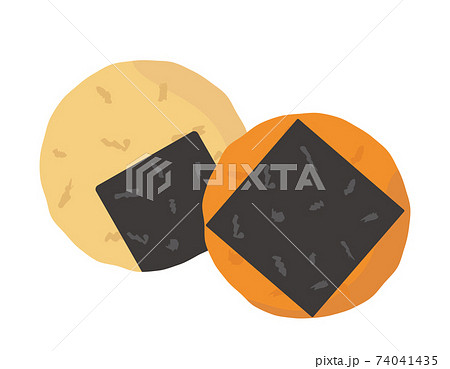 煎餅のベクターイラスト　和菓子 74041435