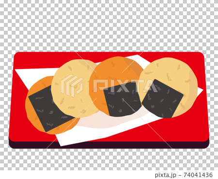 煎餅のベクターイラスト　和菓子 74041436