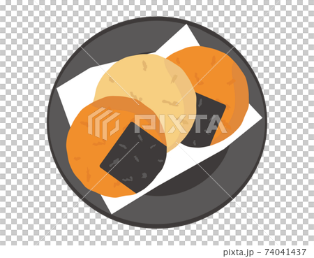 煎餅のベクターイラスト　和菓子 74041437