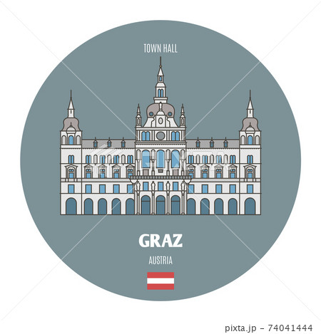 Town Hall In Graz Austriaのイラスト素材