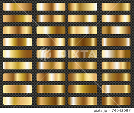 Big Set Of Metallic Gold Gradients Transparent Background 74042097