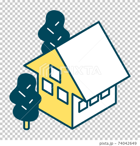 木がある家のイラスト 74042649