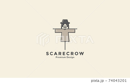 Scarecrow simple modern logo symbol icon vector graphic design illustration Scarecrow simple modern logo symbol icon vector graphic design illustration 74043201