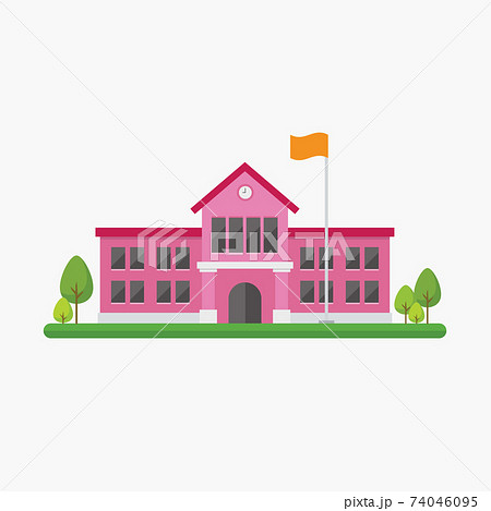 School Building In Flat Styleのイラスト素材 School Building In Flat Styleのイラスト素材