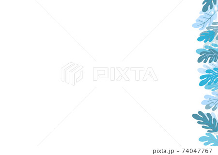 Floral frame with colorful exotic branches on white background. Ornate border with tropic leaves. Vector stock illustration for wallpaper, posters, card. Doodle style. Copy space. Floral frame with colorful exotic branches on white background. Ornate border with tropic leaves. Vector stock illustration for wallpaper, posters, card. Doodle style. Copy space. 74047767