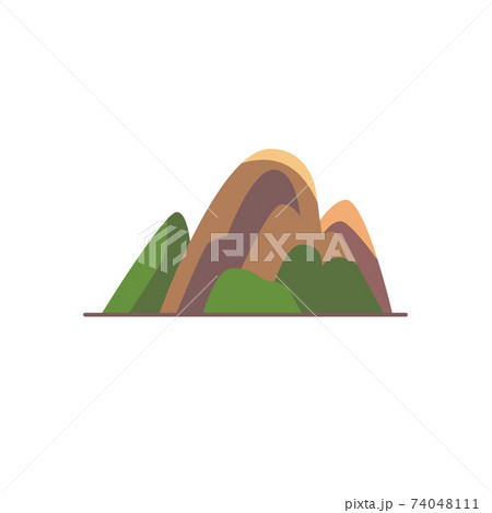 Hill icon in flat style 74048111
