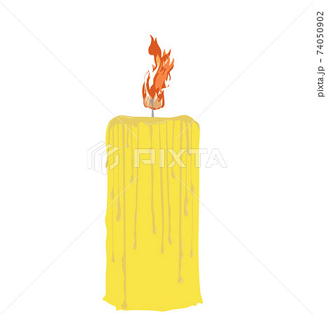 Candle wax vector stock illustration. Isolated on a white background. 74050902