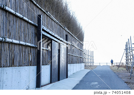 石川県　冬　輪島市　上大沢町　間垣の里 74051408