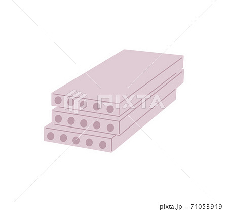 Concrete slabs for building constrution, flat vector illustration isolated. 74053949