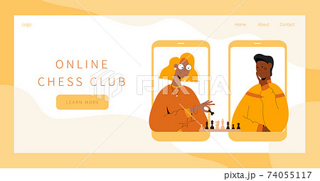 Online chess club landing page.  74055117