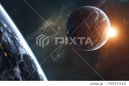 Deep space, beauty of endless cosmos. Science fiction wallpaper. Elements of this image furnished by NASA 74055410