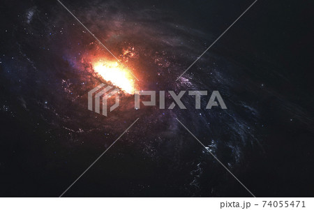 Awesome beautiful galaxy somewhere in deep space. Elements of this image furnished by NASA Awesome beautiful galaxy somewhere in deep space. Elements of this image furnished by NASA 74055471