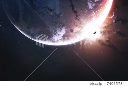 Deep space planets, awesome science fiction wallpaper, cosmic landscape. Elements of this image furnished by NASA Deep space planets, awesome science fiction wallpaper, cosmic landscape. Elements of this image furnished by NASA 74055784