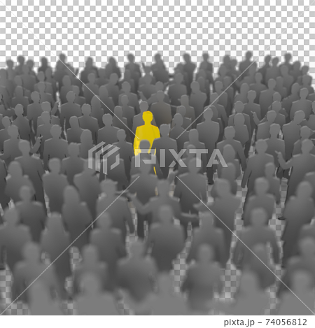 沢山の人たちから見つけ出すイメージ背景 74056812