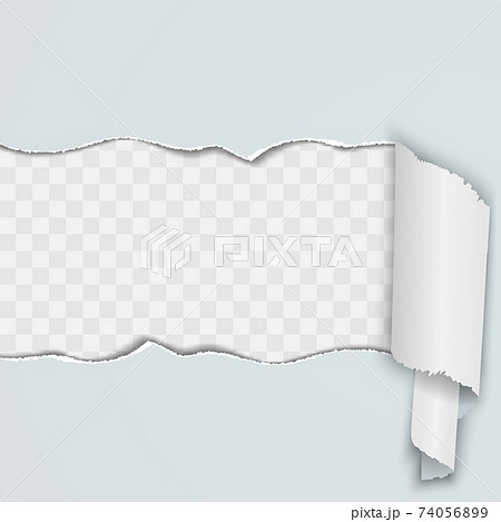 Light background with a torn strip of paper. 74056899