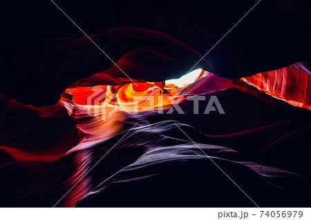 Colorful Antelope Canyon near Page, Arizona, USA Colorful Antelope Canyon near Page, Arizona, USA 74056979