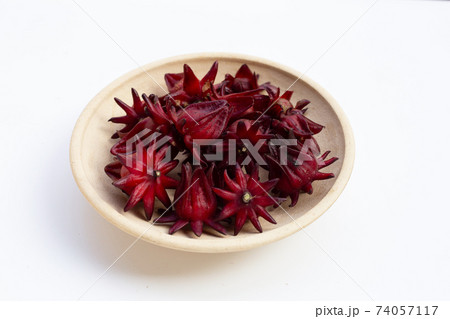 Roselle flower isolated on white Roselle flower isolated on white 74057117