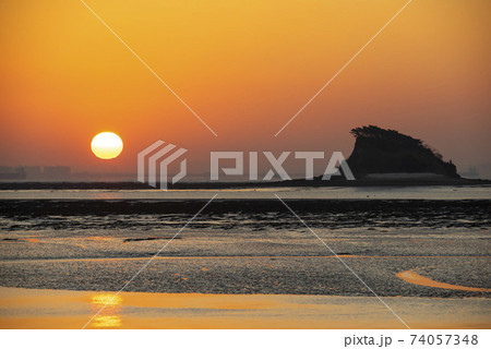 夕焼け 海 スポット 74057348