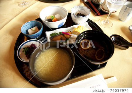 奈良ホテル朝食の茶粥 奈良ホテル朝食の茶粥 74057974