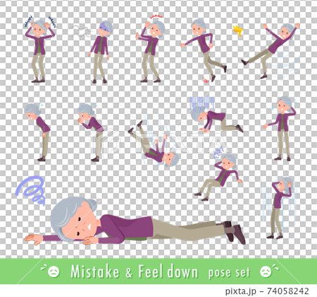 flat type Purple clothes grandma_Mistake flat type Purple clothes grandma_Mistake 74058242