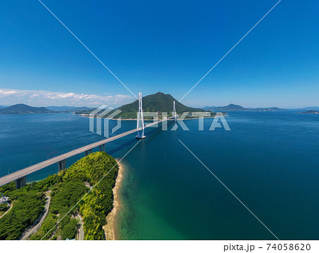 多々羅大橋(しまなみ海道) 空撮 多々羅大橋(しまなみ海道) 空撮 74058620