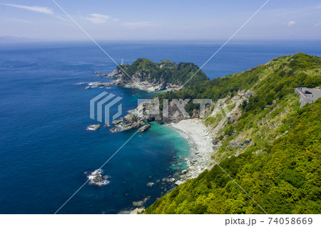 佐田岬灯台（愛媛県伊方町）を望む地域景観 74058669