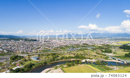 《山形県》寒河江市の街並み 《山形県》寒河江市の街並み 74063124