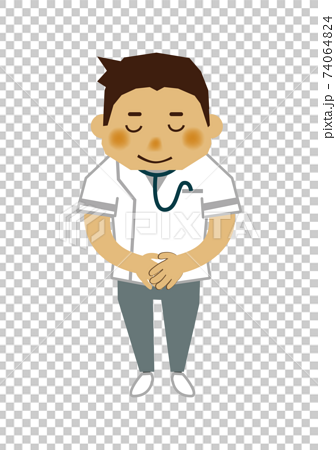 看護師のイラスト 男性のイラスト 医療関係の素材 男性看護師 求人用 職業のイラストレーション のイラスト素材