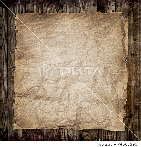 古い紙と木製の壁 複数のバリエーションがありますのイラスト素材