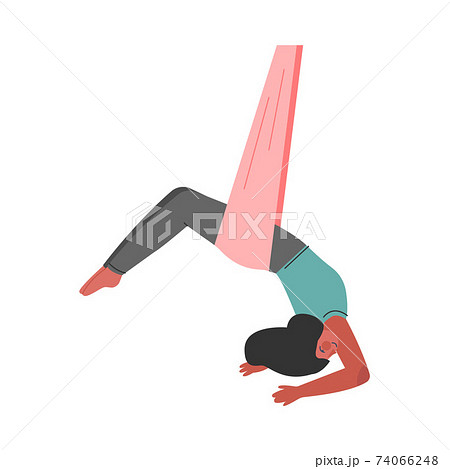 Girl Doing Air Yoga, Slim Woman in Sportswear Practicing Flying Anti Gravity Yoga Asana with Hammock, Healthy Lifestyle Concept Cartoon Style Vector Illustration Girl Doing Air Yoga, Slim Woman in Sportswear Practicing Flying Anti Gravity Yoga Asana with Hammock, Healthy Lifestyle Concept Cartoon Style Vector Illustration 74066248