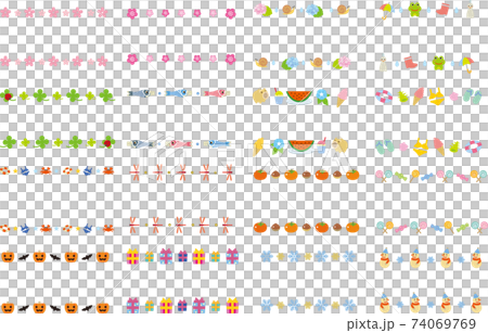 12ヶ月季節のフレームセット 74069769