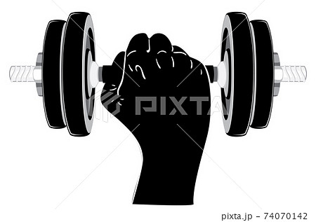Hand with Dumbbells 74070142