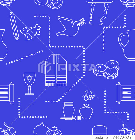 Vector Jewish Holiday Israel Traditional Festive 74072025