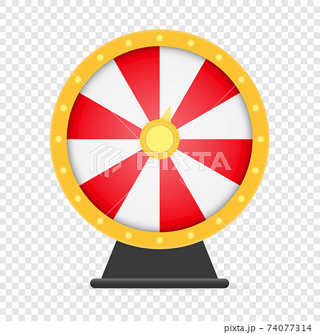 Fortune wheel lucky roulette isolated on white background 74077314