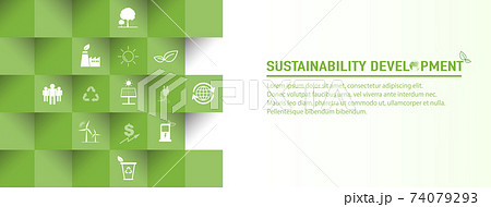 Banner design for Sustainability development and Global Green Industries Business concept 74079293