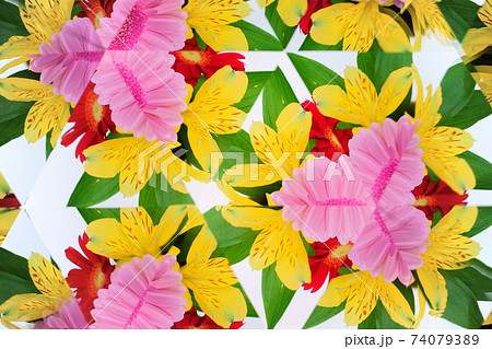 生花万華鏡・ガーベラとアルストロメリア3 74079389