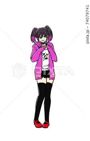 メンヘラっぽい女の子のイラスト素材