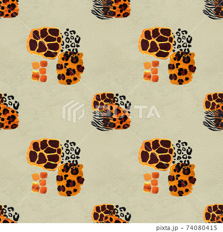Animal mix print seamless pattern. Abstract background Animal mix print seamless pattern. Abstract background 74080415