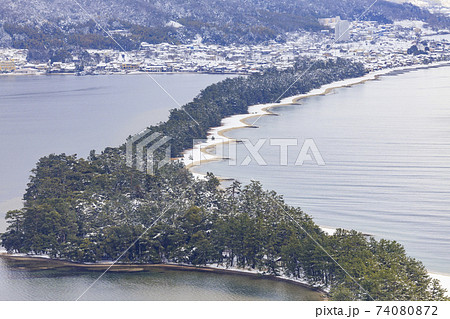 日本三景 天橋立 雪景色 日本三景 天橋立 雪景色 74080872