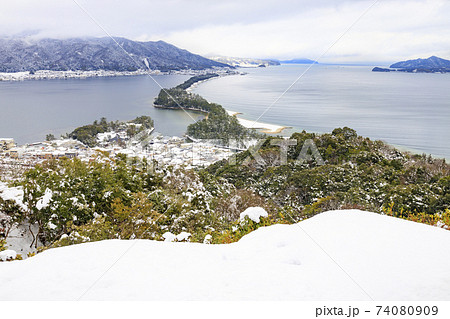 日本三景　天橋立　雪景色 74080909