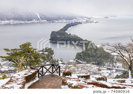 日本三景 天橋立 雪景色 日本三景 天橋立 雪景色 74080916
