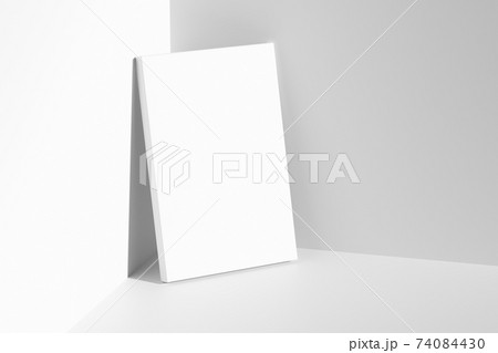 Rectangular poster on floor in corner diagonal top view Rectangular poster on floor in corner diagonal top view 74084430