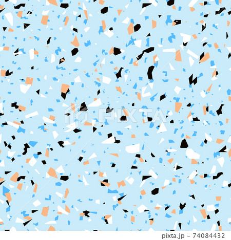 Geometric blue terrazzo seamless pattern. Abstract colourful modern background. Stone fashion design for web and print. Venetian tile, flooring home decor. Chaotic pastel texture. Geometric blue terrazzo seamless pattern. Abstract colourful modern background. Stone fashion design for web and print. Venetian tile, flooring home decor. Chaotic pastel texture. 74084432