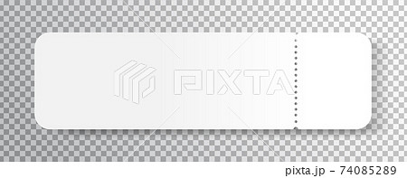 Blank ticket with tear-off element isolated on transparent background. Mockup template with event concert ticket. Realistic white paper coupon. Lottery blank. Invitation design. Vector illustration Blank ticket with tear-off element isolated on transparent background. Mockup template with event concert ticket. Realistic white paper coupon. Lottery blank. Invitation design. Vector illustration 74085289