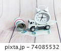 Children's car, money and watch. Compliance with commercial cargo transportation laws 74085532