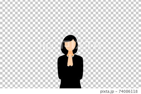Young woman in mourning, Gassho 74086118