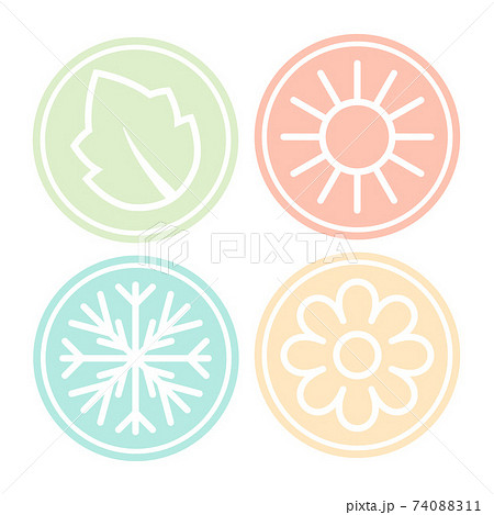 Four nature seasons circles 74088311
